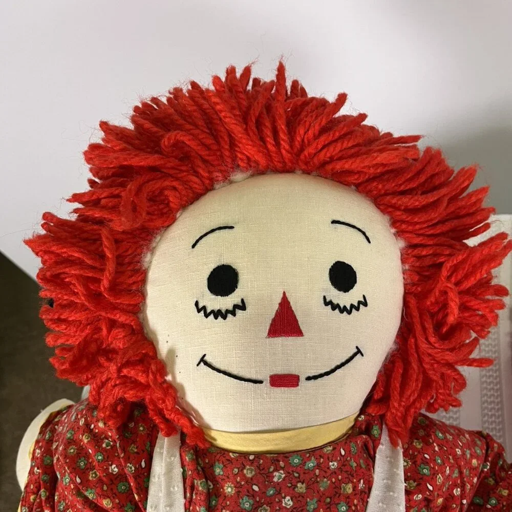 Vintage 60s 70s Raggedy Ann & Andy Plush Dolls Knickerbocker 26